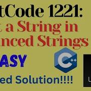 LeetCode 1221 Split A String In Balanced Strings EASY C JAVA Detailed Solution
