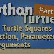Python Turtles RGB Squares Function Parameters Arguments Pt 2