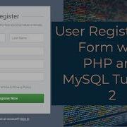 User Registration Form With PHP And MySQL Tutorial 2 Work With Bootstrap For Responsive Web Design