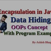 Encapsulation Data Hiding OOPs Concepts In Java With Program Example Java Tutorial 35