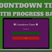 Countdown Timer With Progress Bar HTML CSS Javascript Tutorial HTML CSS Javascript Mini Project