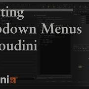 Creating Scripted Drop Down Menus In Houdini