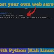 How To Host Your Own Web Server With Python On Kali Linux PYTHON HTTP SERVER