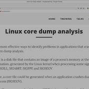Linux Core Dump Analysis On User Space Applications