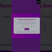 Number Guessing Game Using Html Css Javascript Javascript Es6