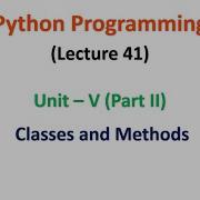 Python Programming Unit 5 Classes And Methods Part 2