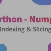 NumPy Class 11 12 IP Indexing And Slicing NumPy Array CBSE Informatic Practices Python