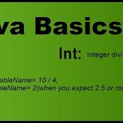 Java Basics Integer Division