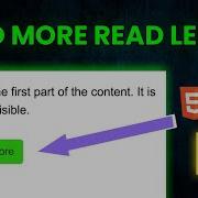 Read More Button In HTML And CSS Show More Button HTML