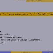 Insertion And Extraction Operators Overloading Operator Overloading C Demo Program 27
