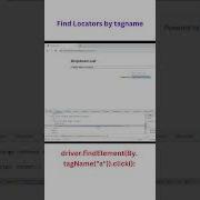 Selenium Finding Locators By Tag Name Java Programming