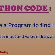 PYTHON CODE FIND HCF
