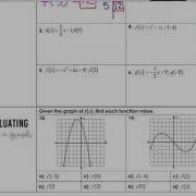 A 12B Evaluatine Functions Notes Examples