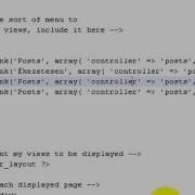 Cakephp Tutorial 20 Simple Menu ENG
