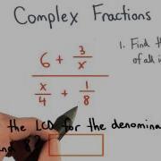 The LCD For Complex Fractions Visualizing Algebra