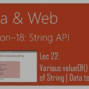 String API In Java 22 Various ValueOf Methods Of The String Class In Java Data To String