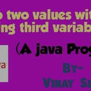 Swap Two Numbers Without Using Third Variable A Java Program
