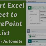 How To Import Excel Data To SharePoint List Using Power Automate MS Flow