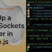 Создайте сервер WebSocket который действительно работает в Node Js
