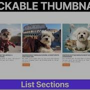 Clickable Carousel Thumbnails On List Sections