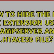 How To Hide The PHP File Extension Using WampServer And Htacess File 2 Solutions