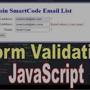 HTML Form Validation In JavaScript JavaScript Project For Students SmartCode