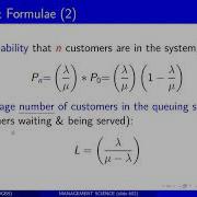 13a Queuing Model Essence Arival Service Rate 8 Formulae