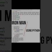 Draw Iron Man Using Python Coding Python Shorts Viral Trending Ironman Rdj