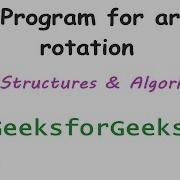 Program For Array Rotation C Arrays Data Structures Algorithms GeeksforGeeks 1