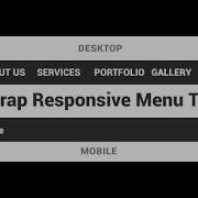 Bootstrap Responsive Menu Tutorial