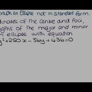 Graph An Ellipse Not In Standard Form