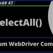 DeselectAll Command Selenium WebDriver