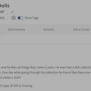 Chef And Dolls Problem Code MISSP Codechef Aftab Mallick