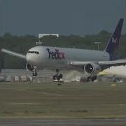 Boeing 767 Airplane Hard Landing Airplane Arrival