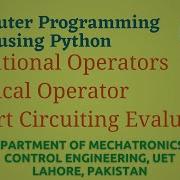 Python Programming Basics To Advanced Relational Logical Operators Short Circuiting Lab 5 P 1
