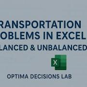 Excel Solution Of Balanced And Unbalanced Transportation Problem