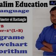 C Languages Program Area Of Rectangle Perimeter Flowchart Algorithm