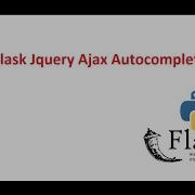Python Flask Jquery Ajax Autocomplete