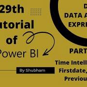 Powerbi Time Intelligence Function Firstdate Lastdate Previousmonth Tutorial 29