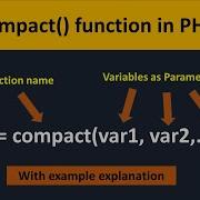 Compact Function In PHP Explanation With Example PHP Tutorial Online Study For CS
