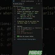 Pandas Quiz 90 Choose The Wrong Answer Data Science Trap