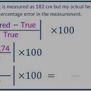 How To Calculate Percentage Error