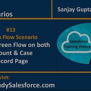 13 Screen Flow Scenario Place A Screen Flow On Account As Well As Case Record Page
