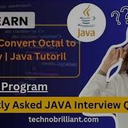 How To Convert Octal To Binary Java Tutorial
