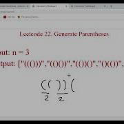 Leetcode 22 Generate Parentheses Very Popular Facebook Google Amazon Microsoft Coding Question