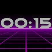 15 Seconds Timer With Electronic Music Retrowave Countdown Alarm Beep At The End
