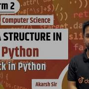 CBSE Term 2 Class 12 Computer Science Data Structure In Python Stack In Python Doubtnut