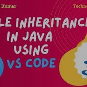 SINGLE INHERITANCE IN JAVA USING VS CODE