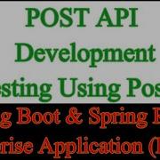 POST API Development POST Request Using Postman Spring Boot Spring REST Application Part 9