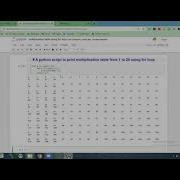 Multiplication Table Using For Loop In Python